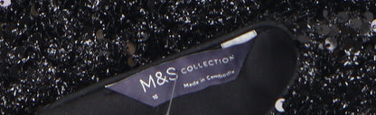 Womens UK Size 16 Marks and Spencer Black Basic Blouse