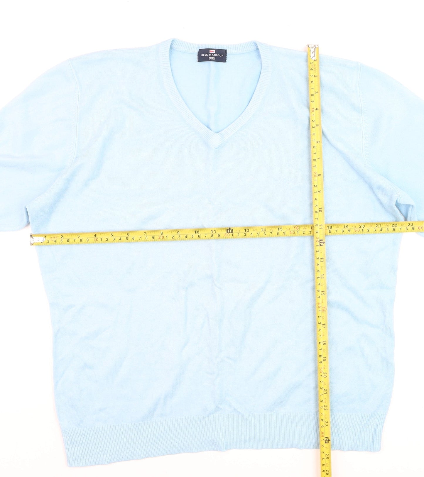 Mens UK Size L Marks and Spencer Blue Pullover Jumper