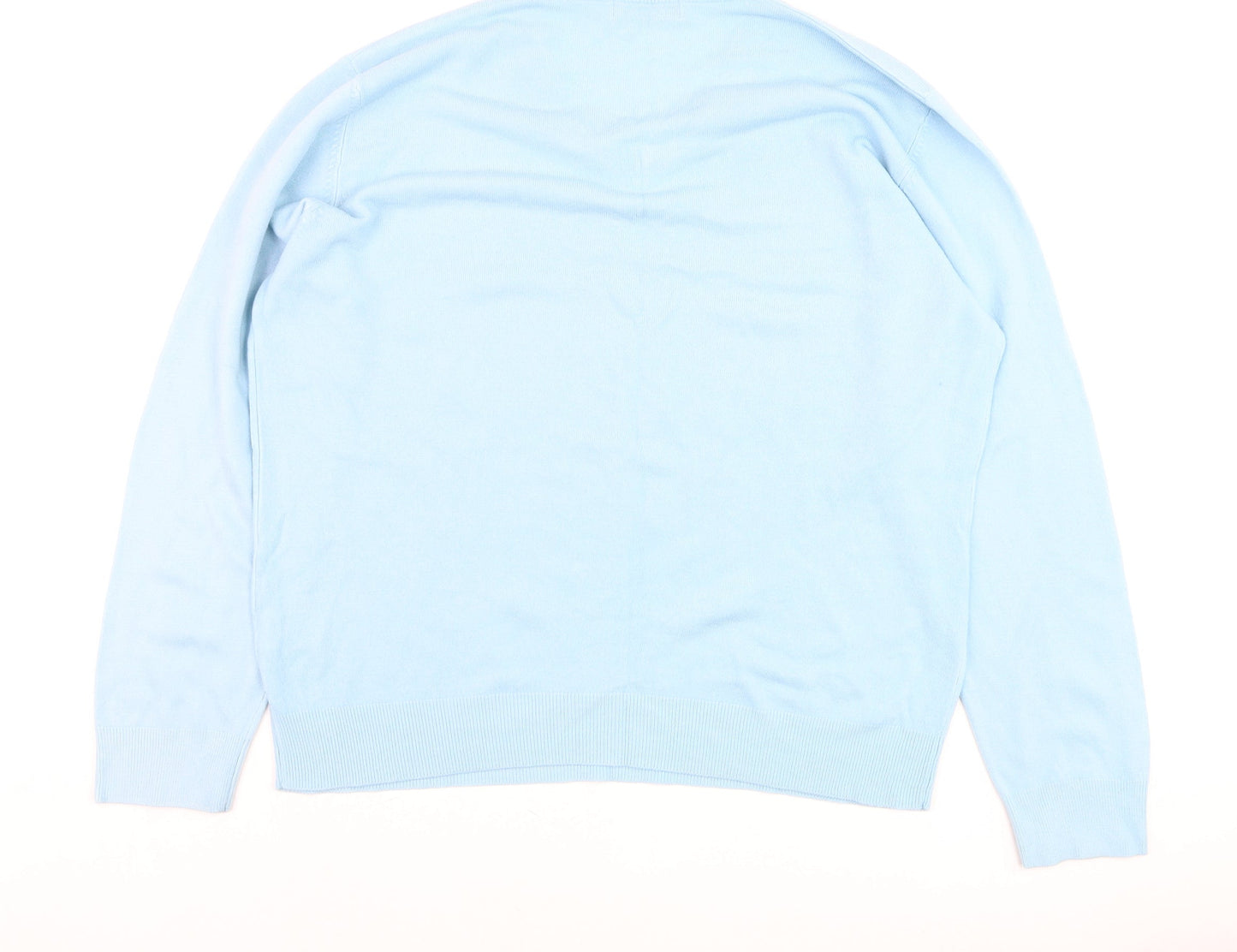 Mens UK Size L Marks and Spencer Blue Pullover Jumper