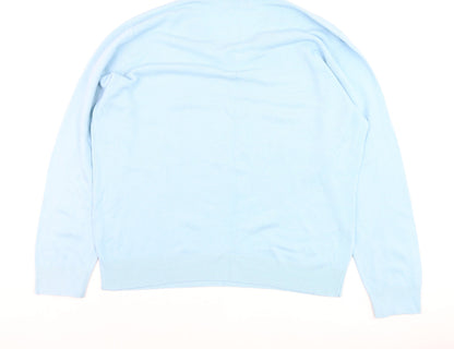 Mens UK Size L Marks and Spencer Blue Pullover Jumper