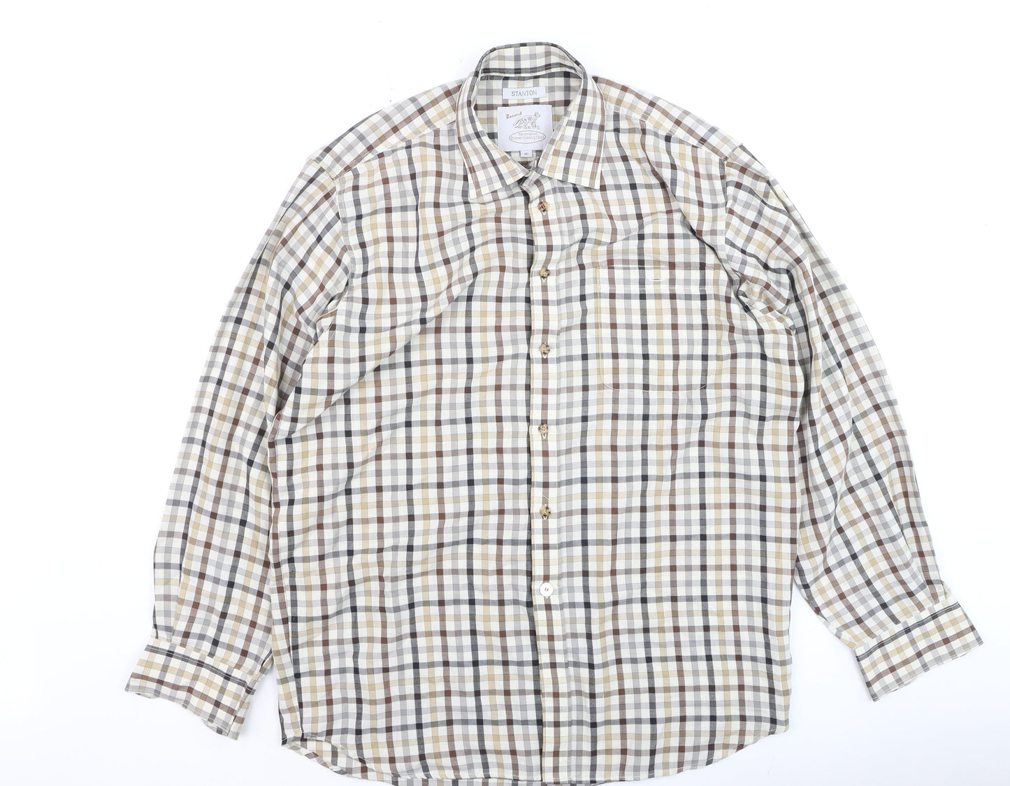 Womens UK Size 16 Bonart Brown Classic Button-Up