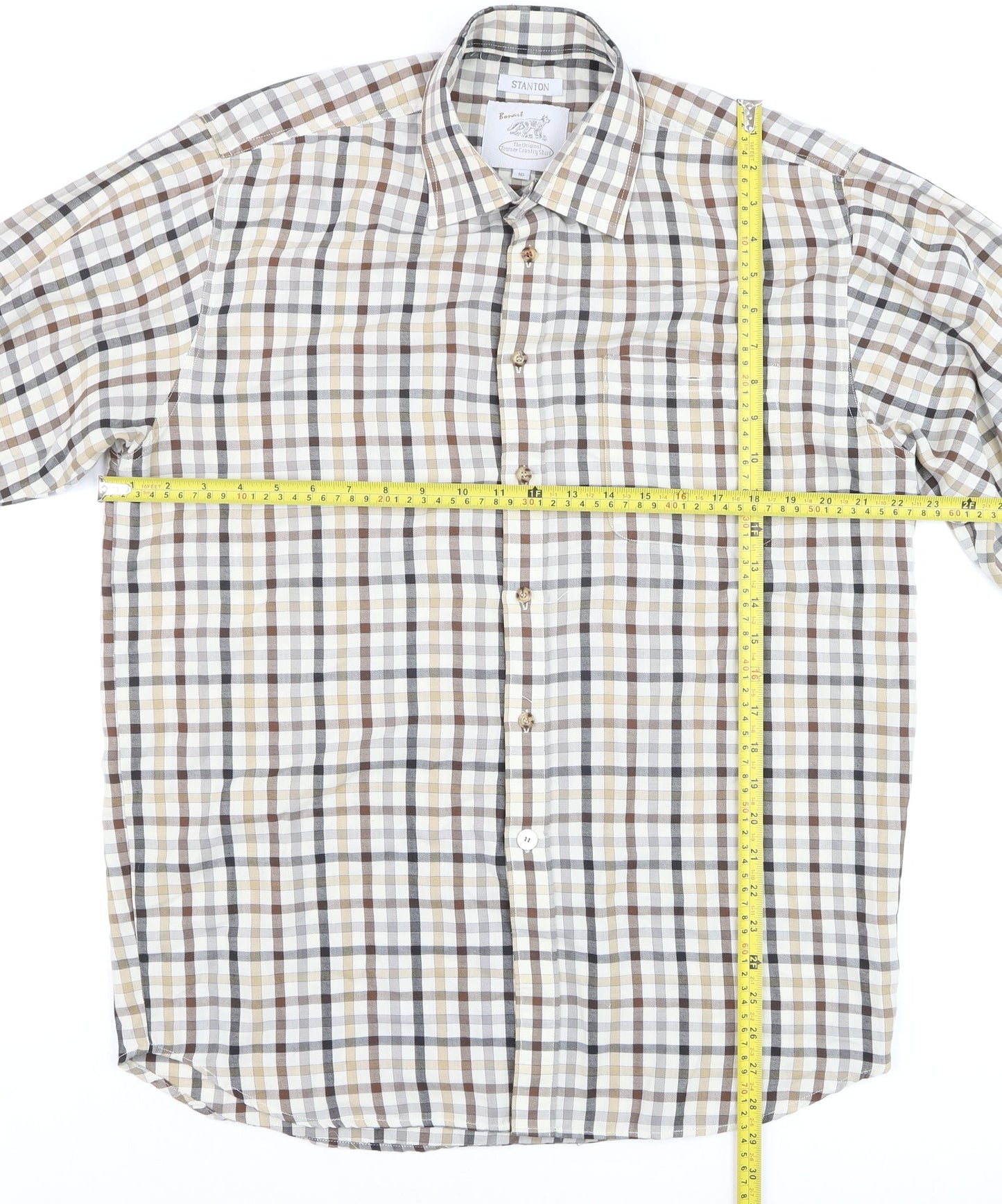 Womens UK Size 16 Bonart Brown Classic Button-Up