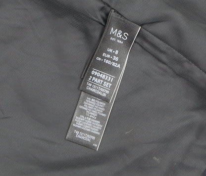 Marks and Spencer Autograph Women’s Charcoal Wool Cashmere Long Coat Size 8