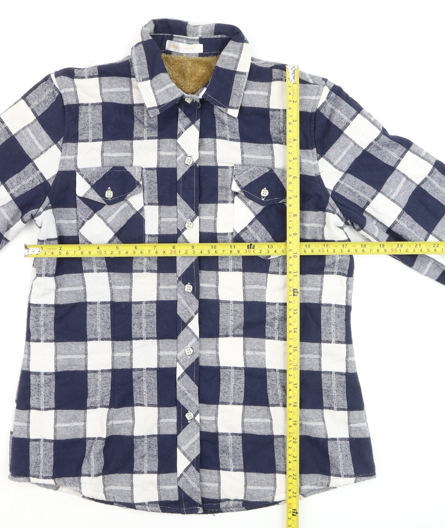 Boys UK Size XL JIANG VI XUAN Blue Basic Button-Up