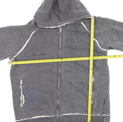 Bench Men's Grey Full Zip Hoodie Size L Cotton Fleece