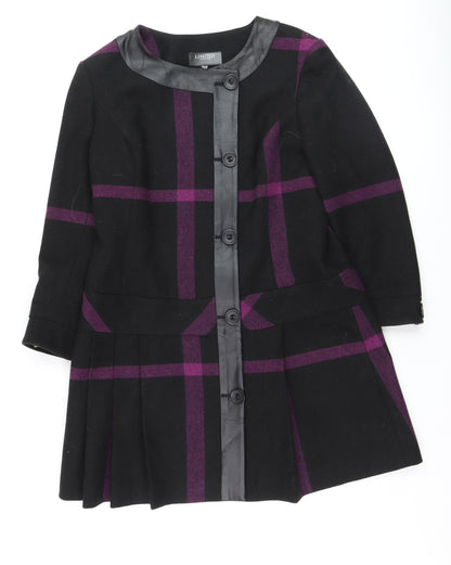 Womens UK Size 14 Marks and Spencer Black Overcoat