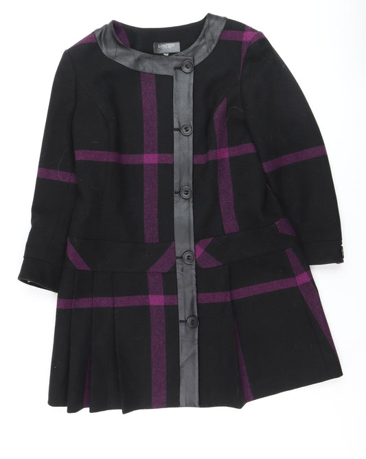 Womens UK Size 14 Marks and Spencer Black Overcoat