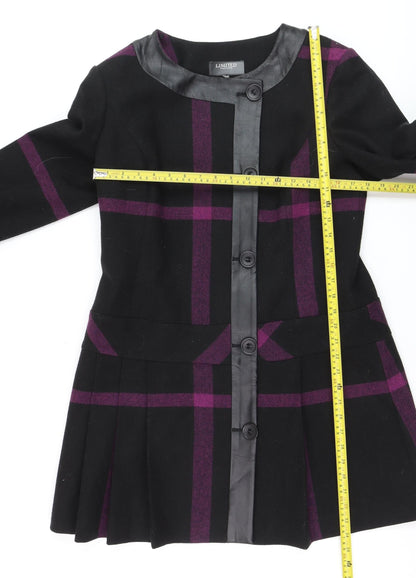 Womens UK Size 14 Marks and Spencer Black Overcoat