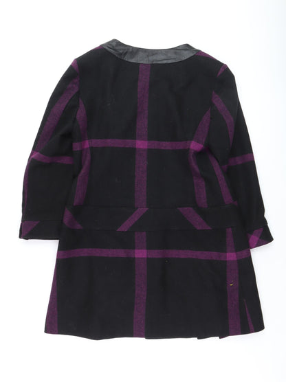 Womens UK Size 14 Marks and Spencer Black Overcoat