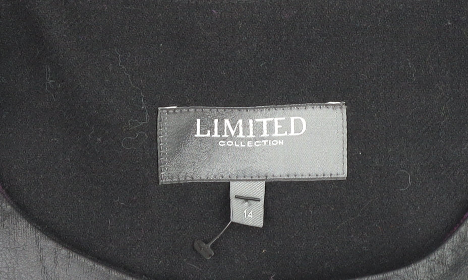 Womens UK Size 14 Marks and Spencer Black Overcoat