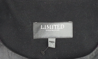 Womens UK Size 14 Marks and Spencer Black Overcoat