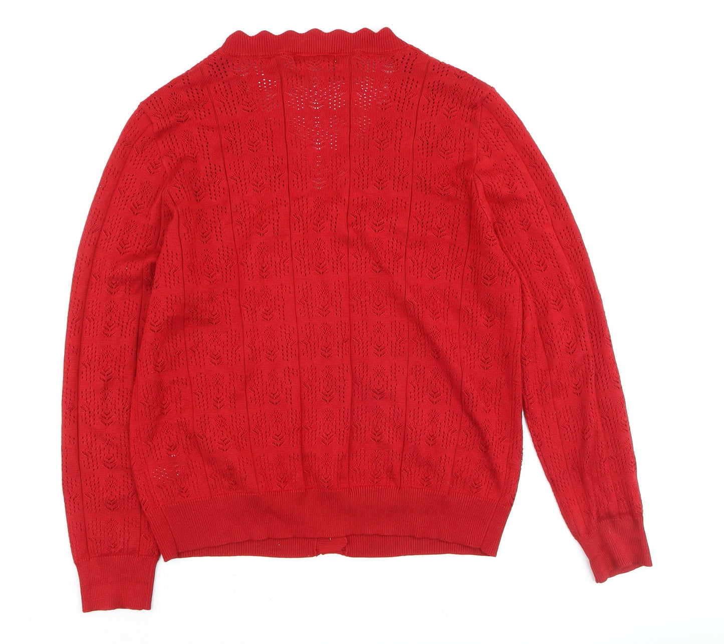 Womens UK Size XL Grace Karin Red Cardigan Jumper
