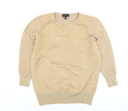 Womens UK Size 10 Marble Beige Pullover Jumper