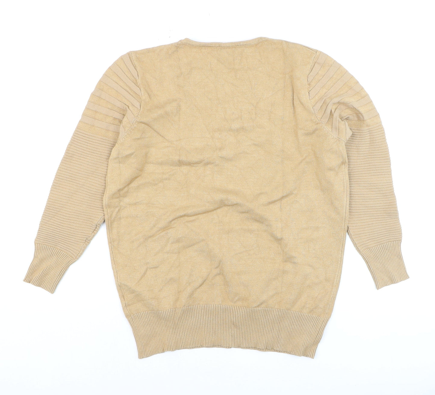 Womens UK Size 10 Marble Beige Pullover Jumper