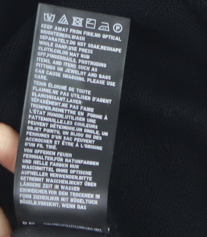 Uniqlo Women Black L Crew Neck Long Sleeve Cotton Pullover Jumper