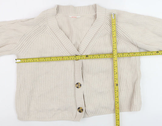 Womens UK Size M ANYDAY Beige Cardigan Jumper