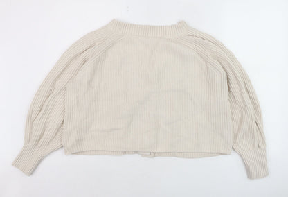Womens UK Size M ANYDAY Beige Cardigan Jumper