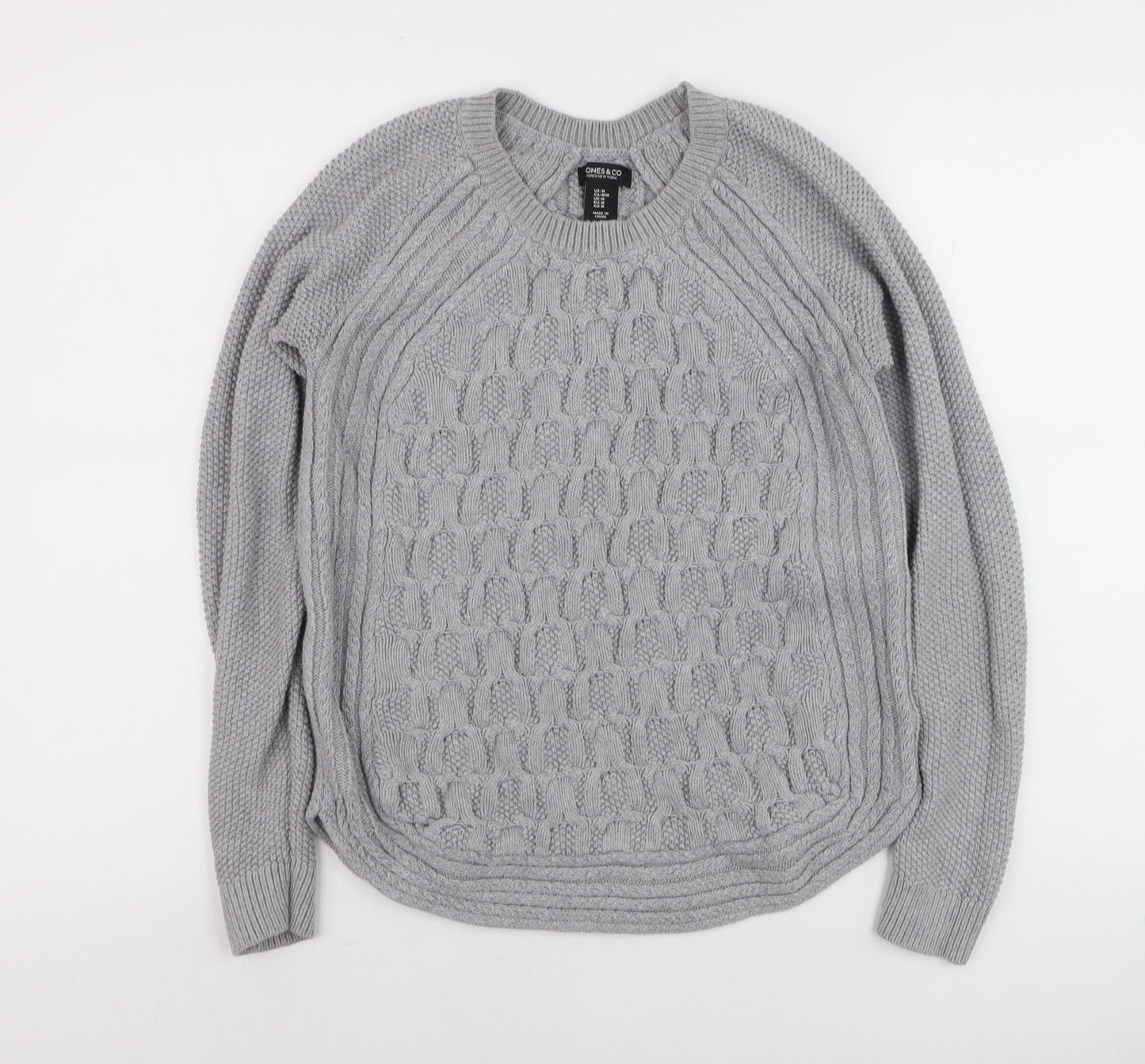 Womens UK Size M Jones New York Grey Pullover Jumper