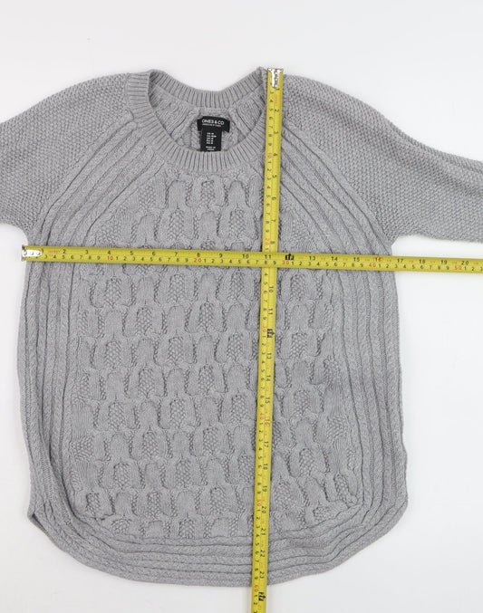 Womens UK Size M Jones New York Grey Pullover Jumper