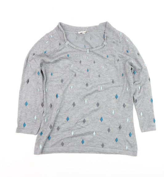 Womens UK Size S CC Grey Pullover Jumper
