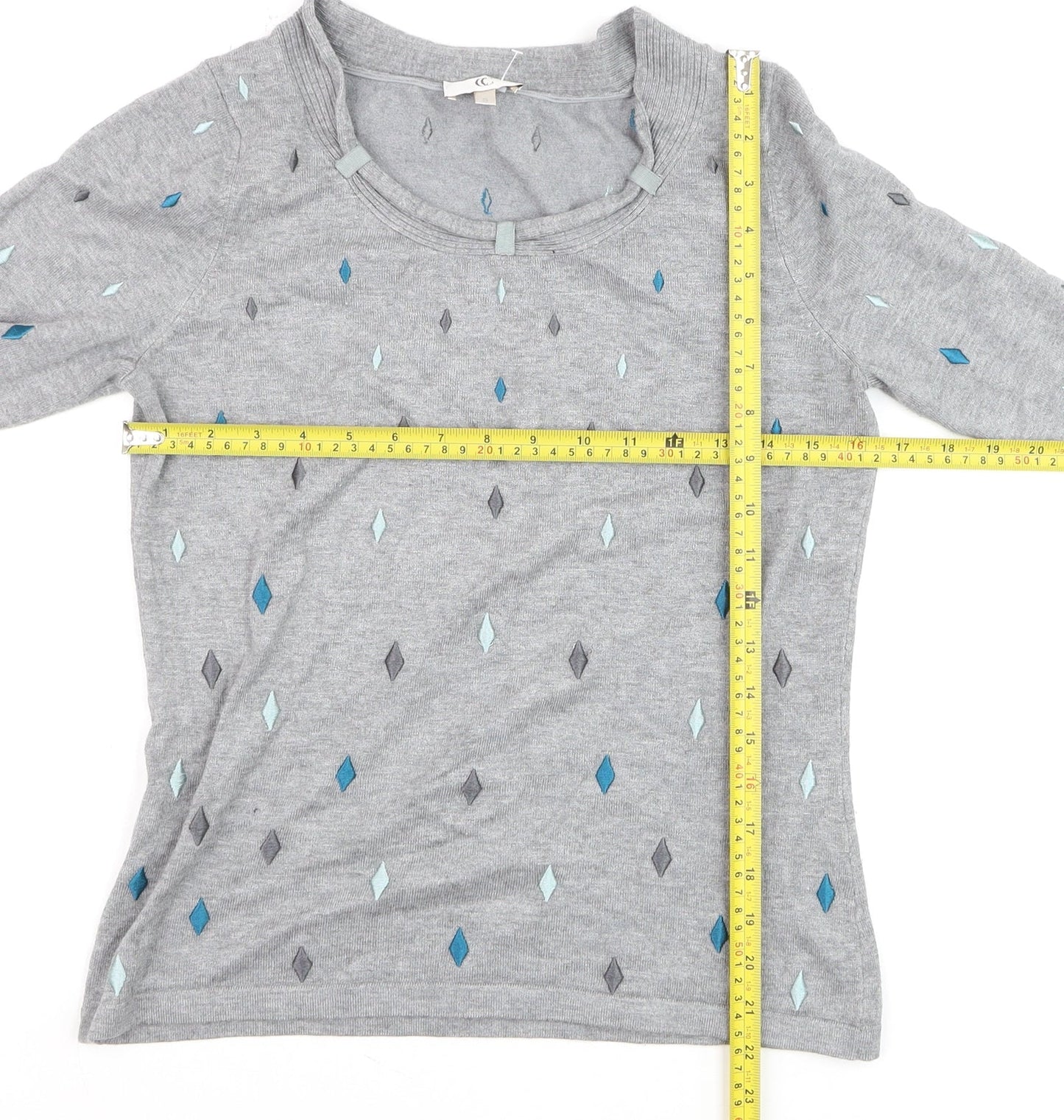 Womens UK Size S CC Grey Pullover Jumper