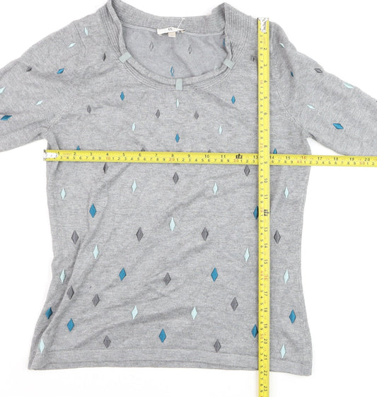 Womens UK Size S CC Grey Pullover Jumper