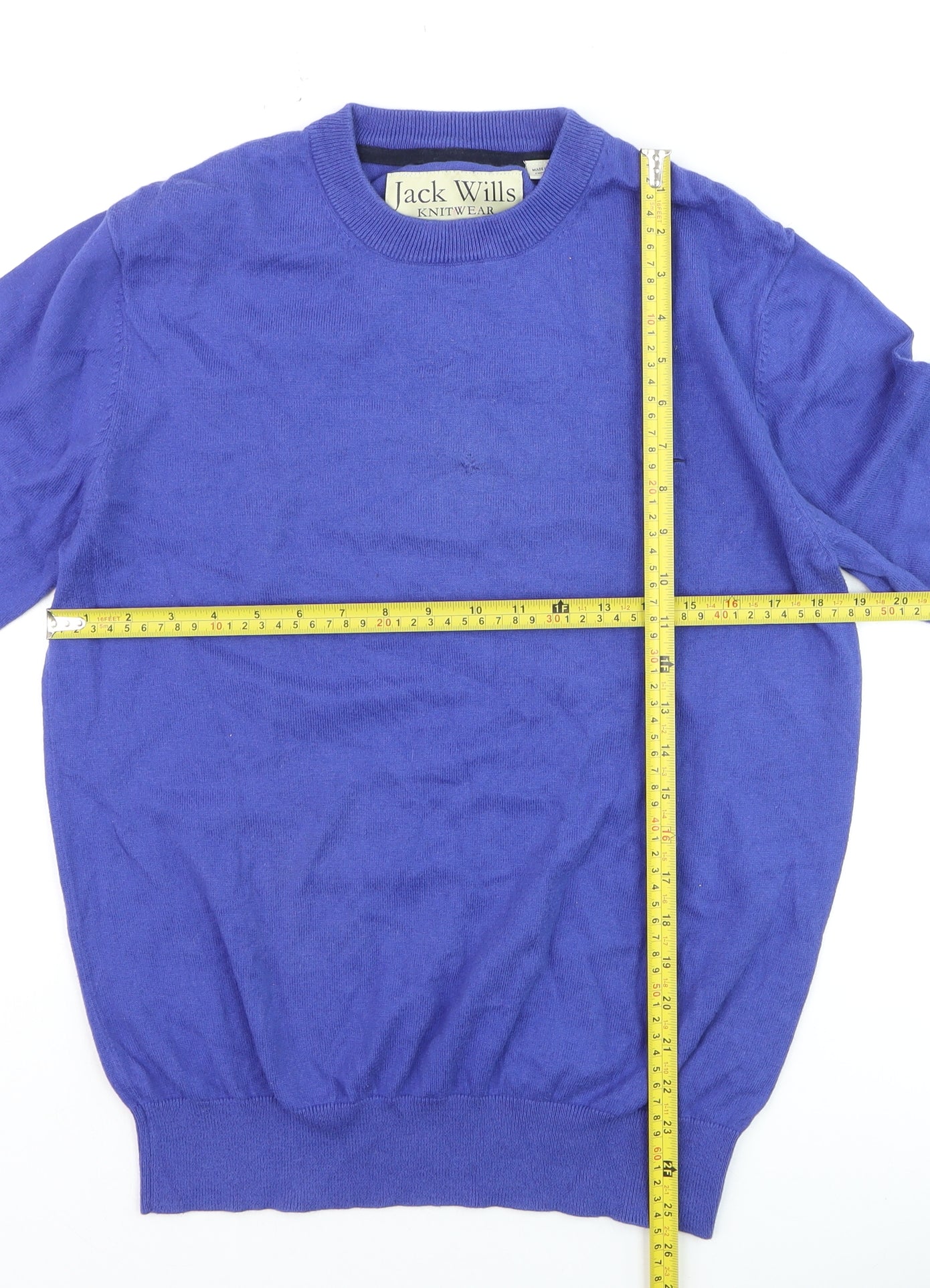 Mens UK Size L Jack Wills Blue Pullover Jumper