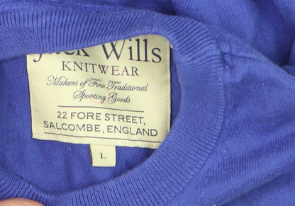 Mens UK Size L Jack Wills Blue Pullover Jumper