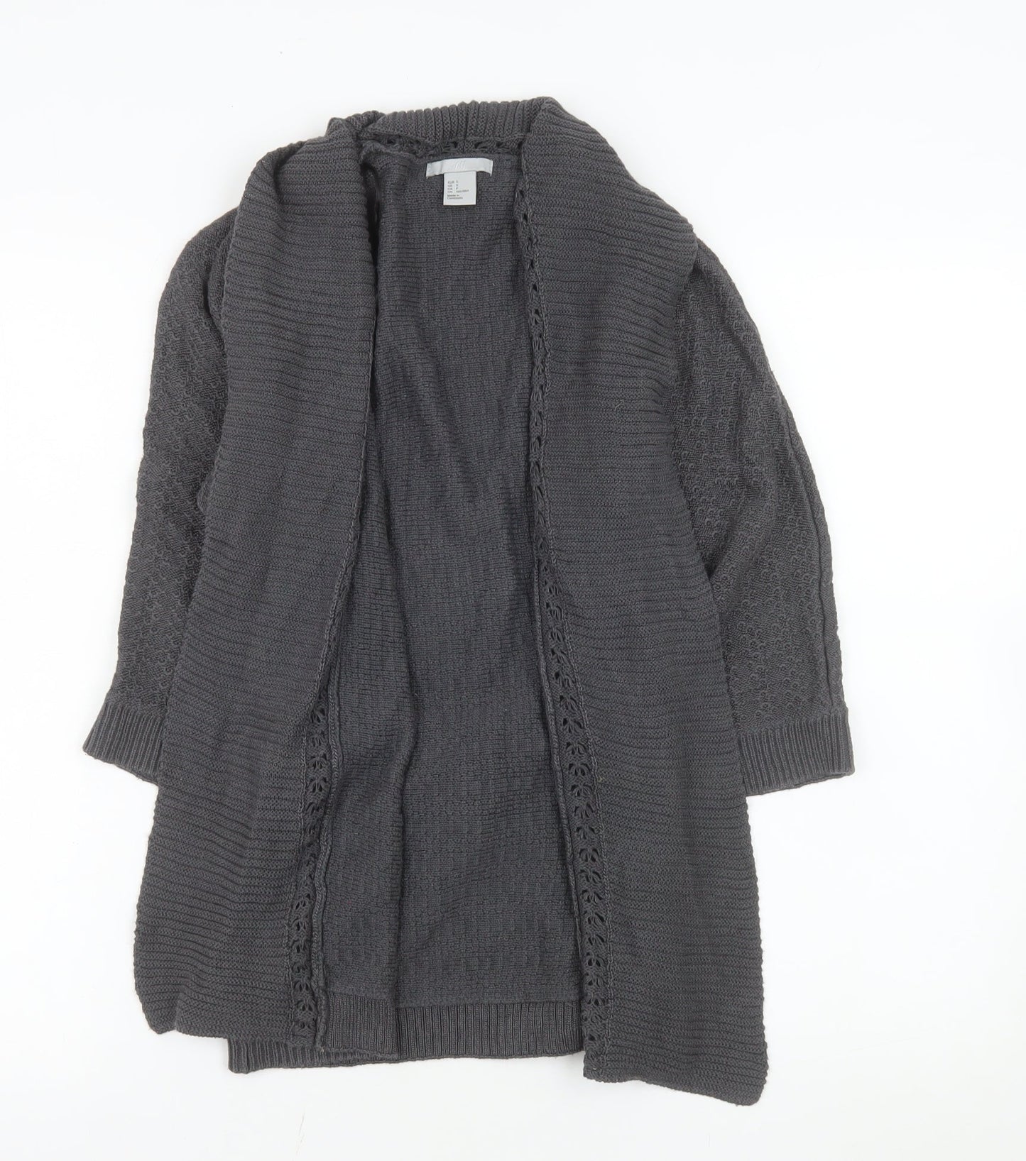 Womens UK Size 8 H&M Grey Cardigan Jumper