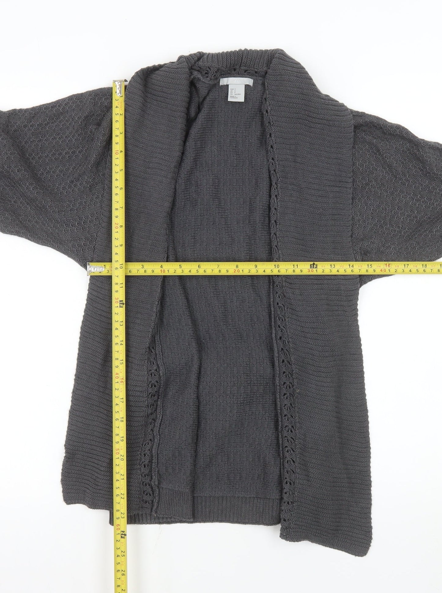 Womens UK Size 8 H&M Grey Cardigan Jumper
