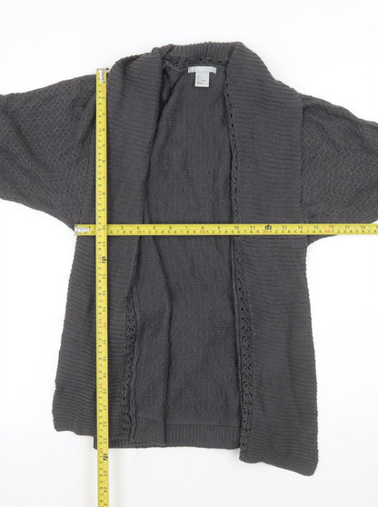 Womens UK Size 8 H&M Grey Cardigan Jumper