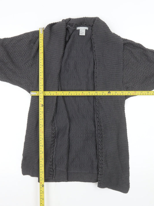 Womens UK Size 8 H&M Grey Cardigan Jumper