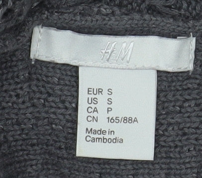 Womens UK Size 8 H&M Grey Cardigan Jumper