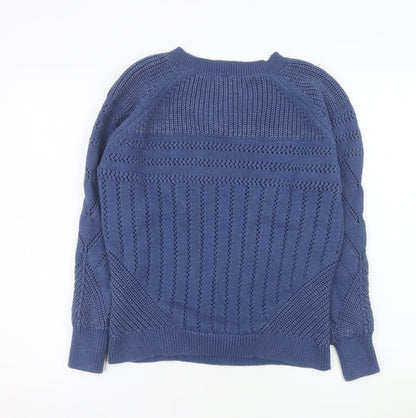 Mens UK Size S Marks and Spencer Blue Pullover Jumper