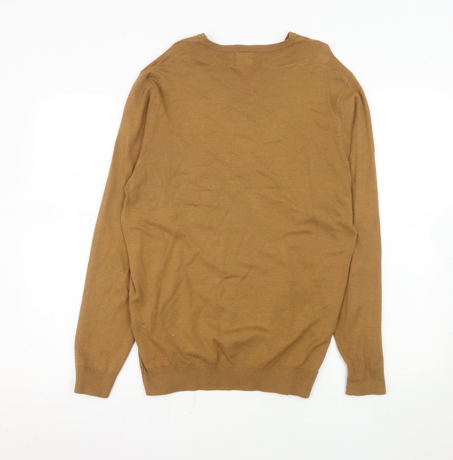 Mens UK Size M Zara Brown Pullover Jumper