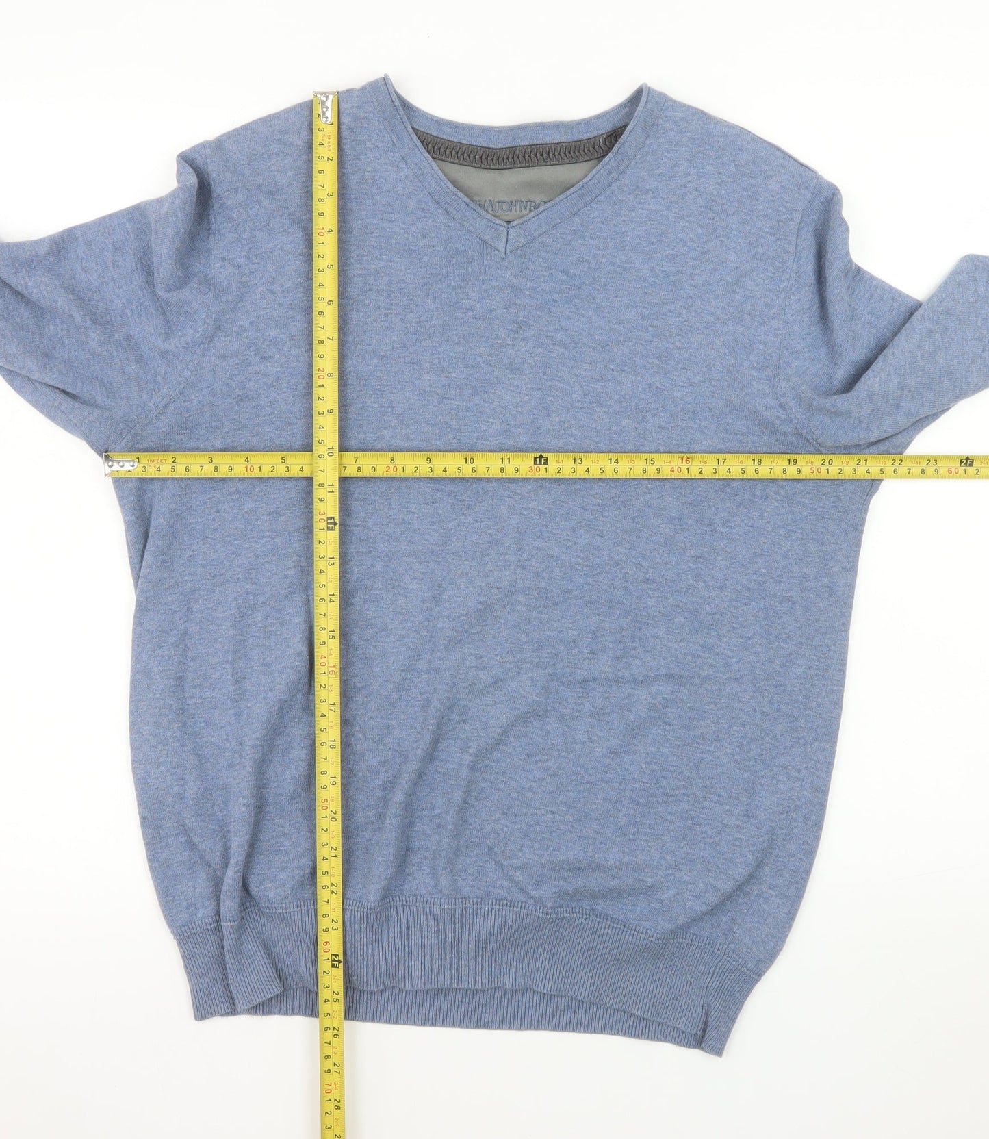 Mens UK Size M Rocha John Rocha Blue Pullover Jumper