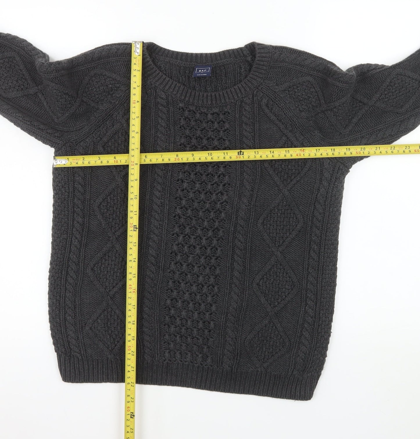 Mens UK Size M Gap Grey Pullover Jumper