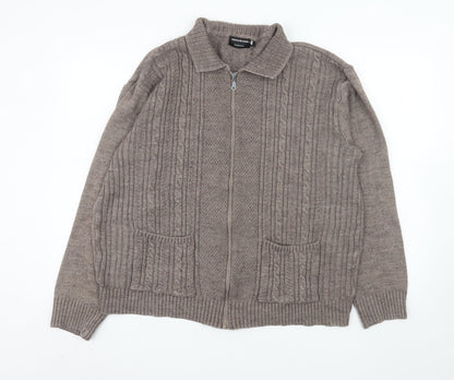 Mens UK Size L Greenwoods Brown Basic Jacket