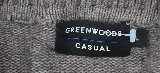 Mens UK Size L Greenwoods Brown Basic Jacket
