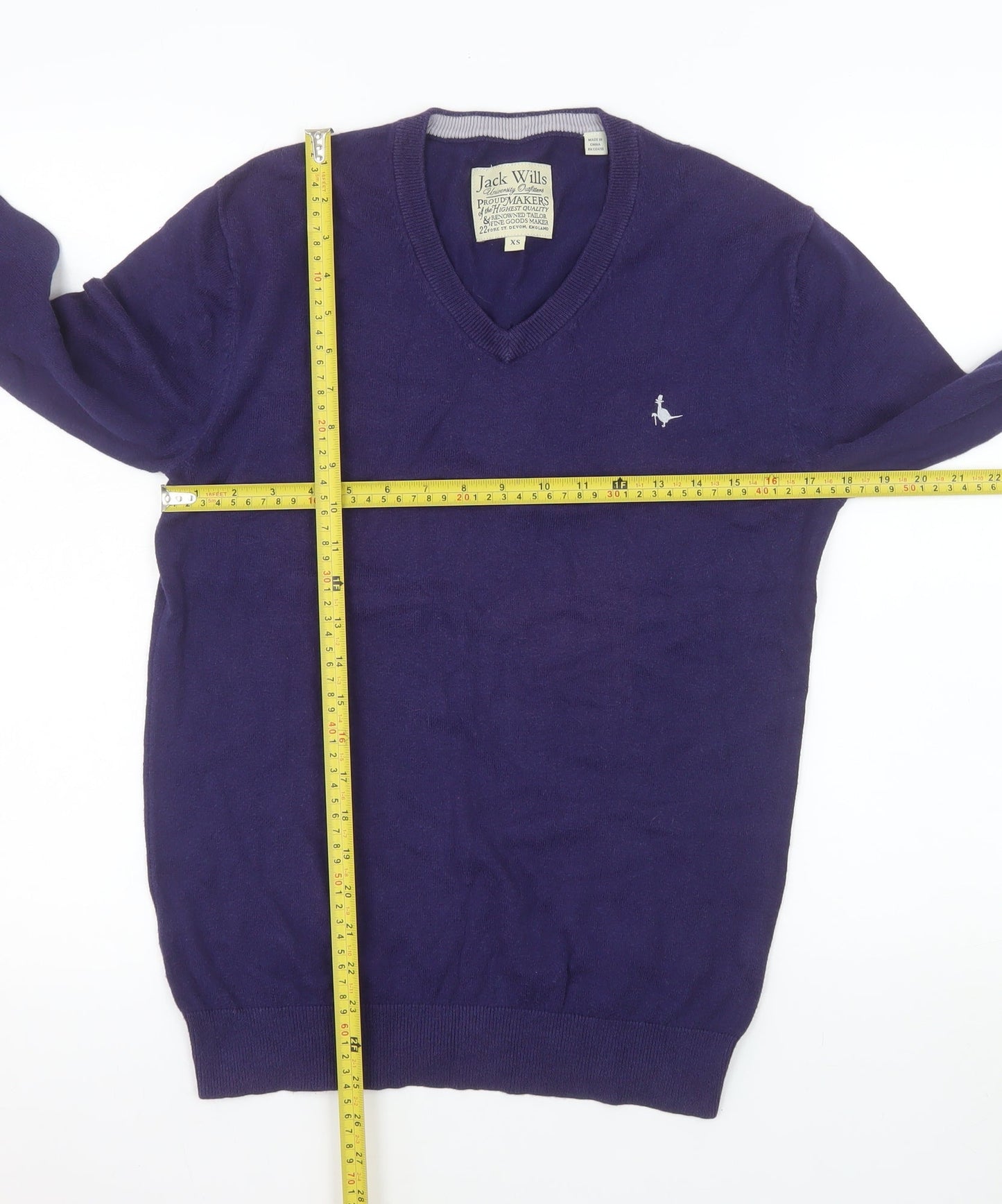 Mens UK Size XS Jack Wills Purple Pullover Jumper