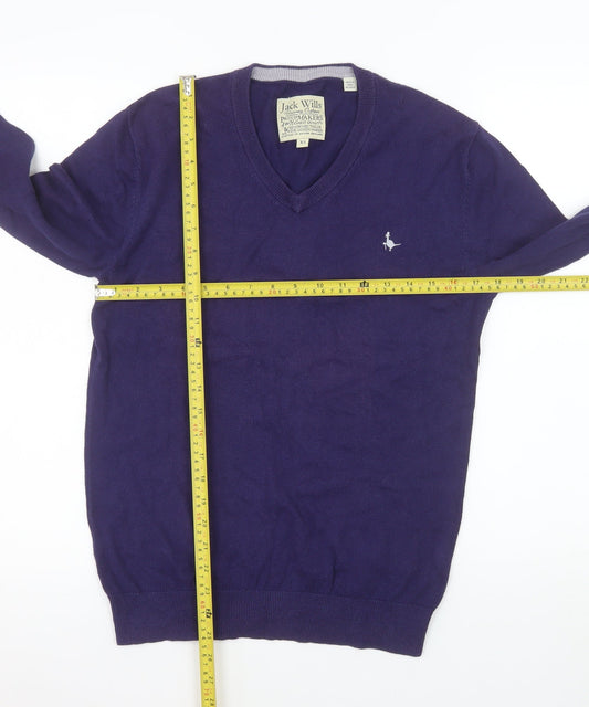 Mens UK Size XS Jack Wills Purple Pullover Jumper