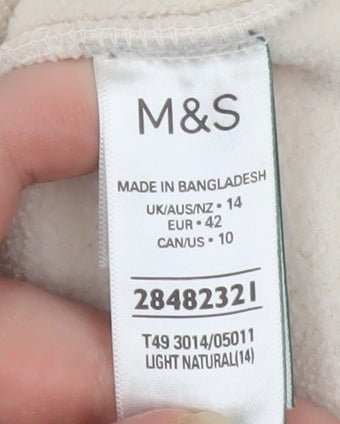 Womens UK Size 14 Marks and Spencer Beige Bodywarmer