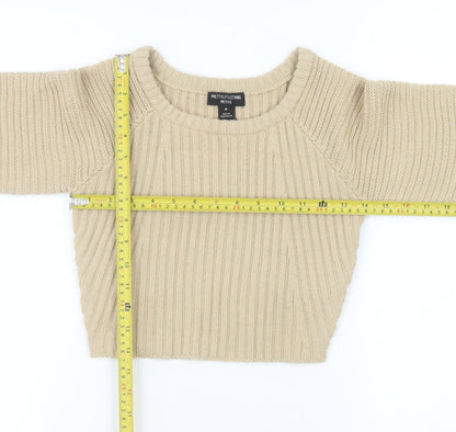 Womens UK Size M PRETTYLITTLETHING Beige Pullover Jumper