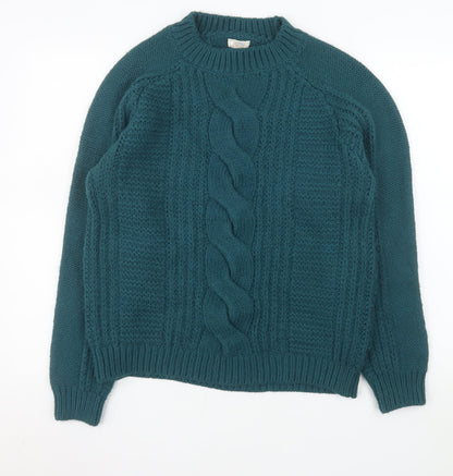 Womens UK Size 14 Fat Face Green Pullover Jumper