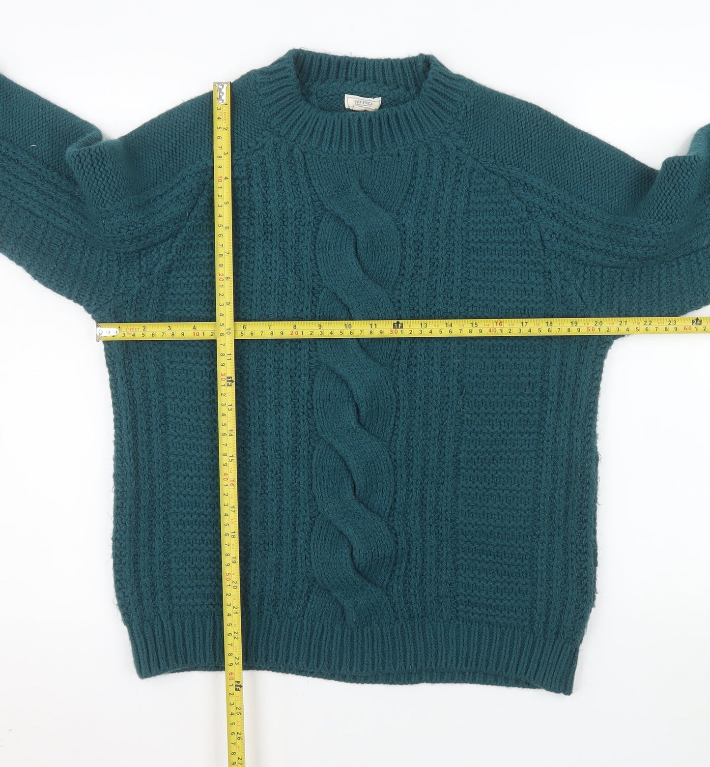 Womens UK Size 14 Fat Face Green Pullover Jumper