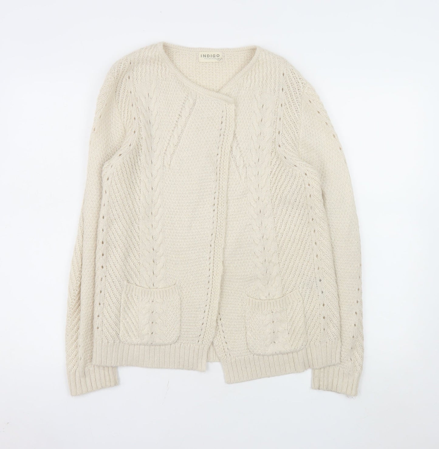 Womens UK Size 10 Marks and Spencer Ivory Cardigan Jumper