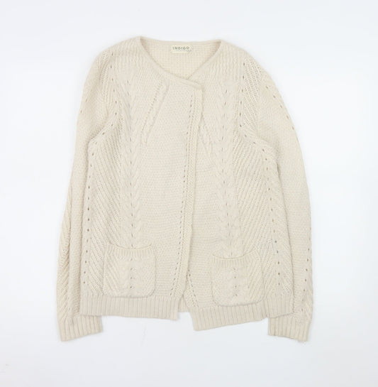Womens UK Size 10 Marks and Spencer Ivory Cardigan Jumper
