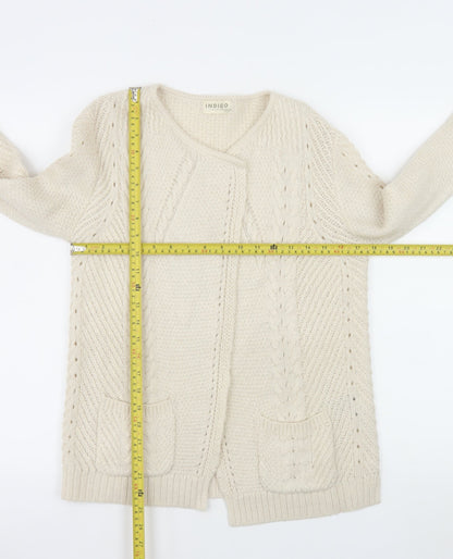 Womens UK Size 10 Marks and Spencer Ivory Cardigan Jumper