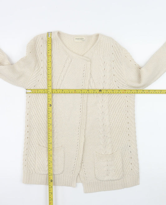 Womens UK Size 10 Marks and Spencer Ivory Cardigan Jumper