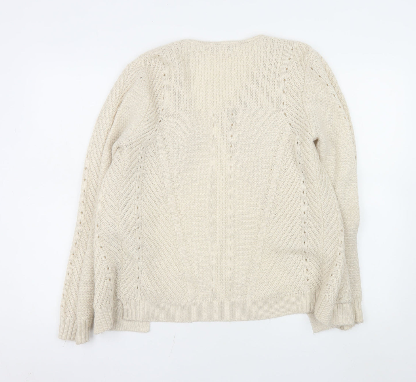 Womens UK Size 10 Marks and Spencer Ivory Cardigan Jumper